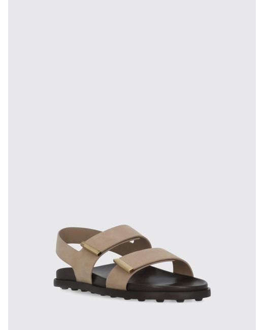 Tod's White Leather Sandals