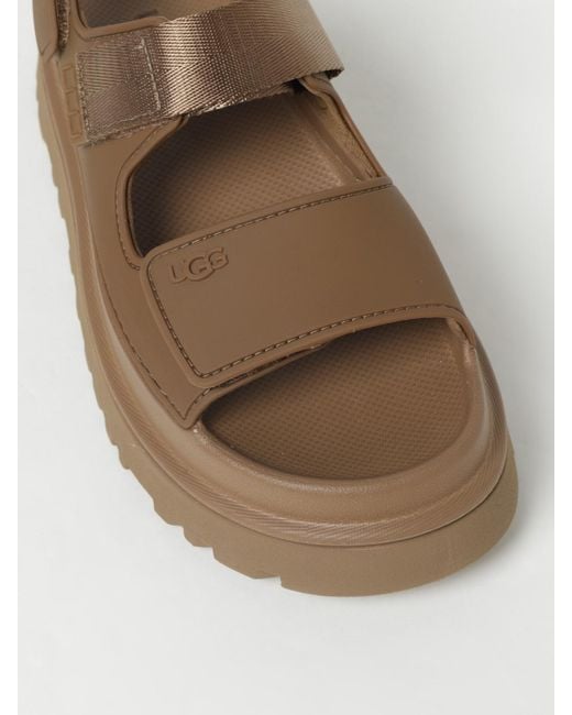 Ugg Brown Golden Glow Rubber Sandals