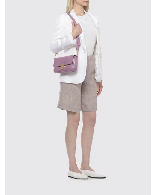 Coccinelle Pink C-Me Lock Leather Bag