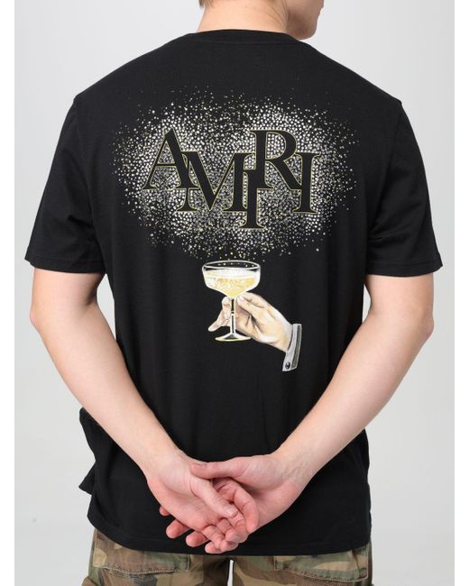 T-shirt con logo di strass di Amiri in Black da Uomo