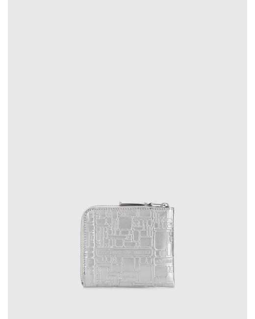Comme des Garçons White Comme Des Gar&Ccedil	Ons Laminated Leather Credit Card Holder for men