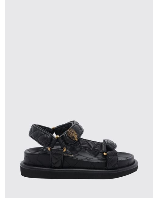 Kurt Geiger White Orson Matelassé Nappa Wedge Sandals