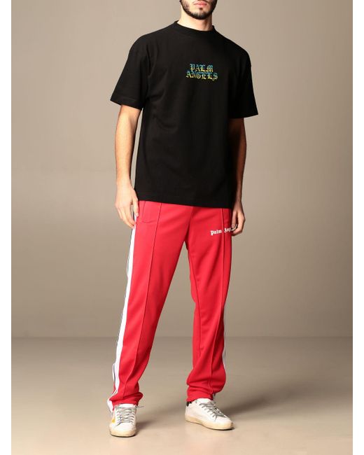 Palm Angels Cotton T-shirt With Logo in 