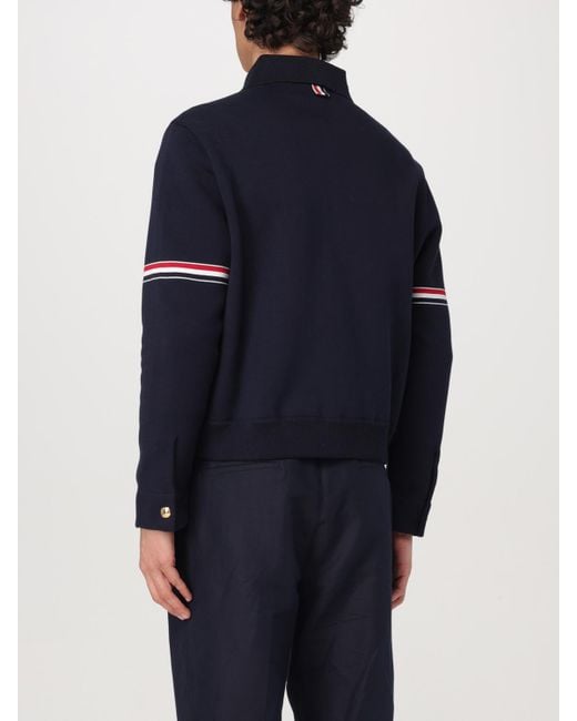 Cardigan A V Basic 4-Bar di Thom Browne in Blue da Uomo