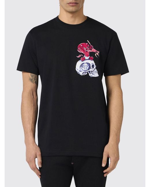 Philipp Plein Black T-Shirt for men