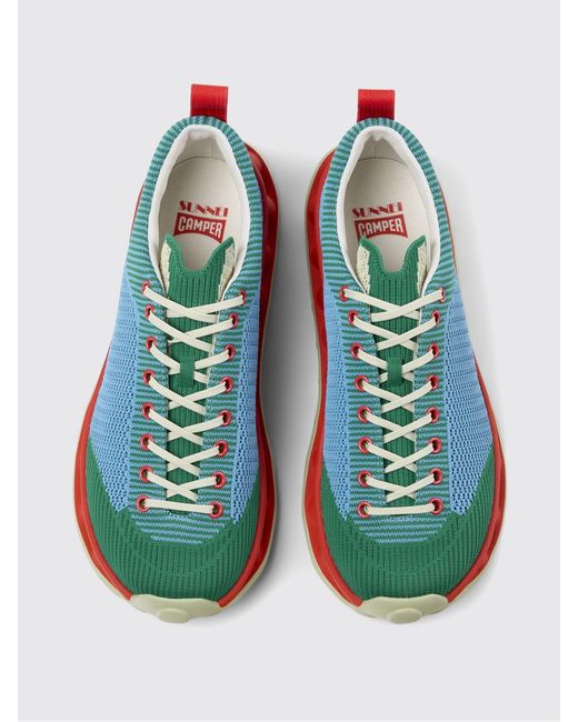 Camper Blue Pelotissima Sunnei X Recycled Fabric Sneakers for men