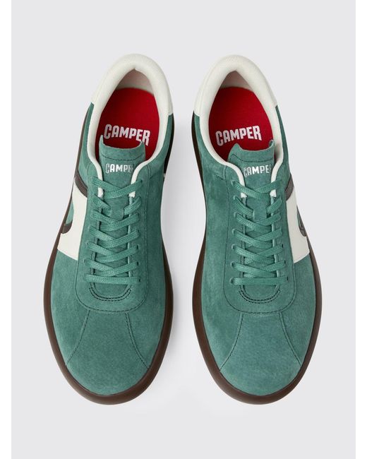 Camper Green Pelotas Soller Suede Sneakers for men