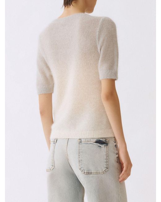 Fabiana Filippi Natural Crew Neck Knit Top