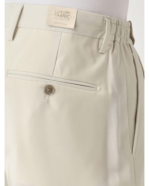 Briglia 1949 Natural Virgin Wool Portobello Trousers for men