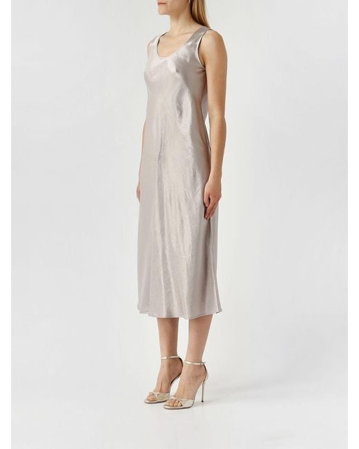 Max Mara Natural Satin Midi Dress