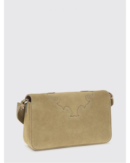 Pinko Natural Love Bag One Slouchy Suede Bag