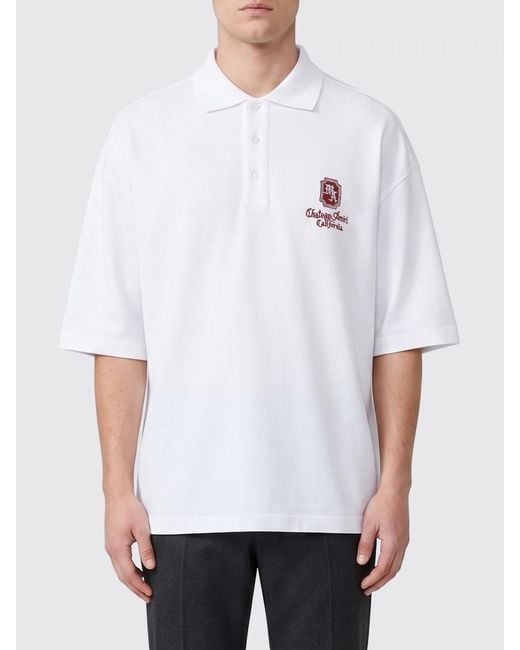Amiri White Viscose Polo Shirt With Logo for men