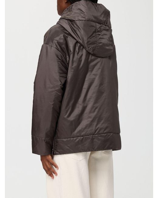 Max Mara Brown Daria Hooded Nylon Puffer Jacket 'S