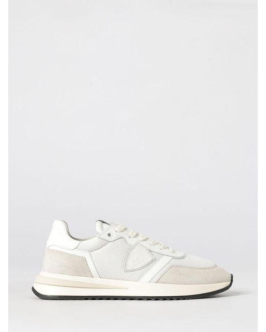 Philippe Model White Suede And Mesh Sneakers for men