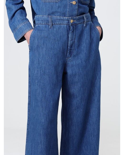 Jeans Mastice De Mezclilla De Pierna Ancha Max Mara de color Blue