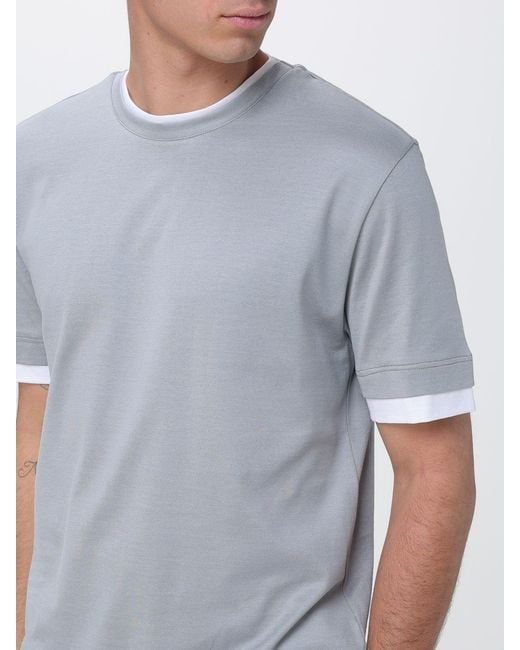 Eleventy Gray Cotton T-Shirt for men