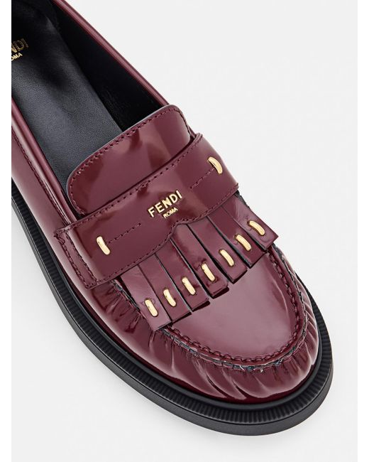 Fendi Purple Mokassins Damen