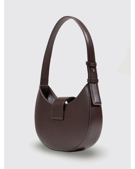 ARMANI EXCHANGE Brown Hobo Shoulder Bag With Metal Logo