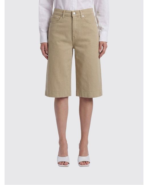 Dondup Natural Cropped Cotton Trousers