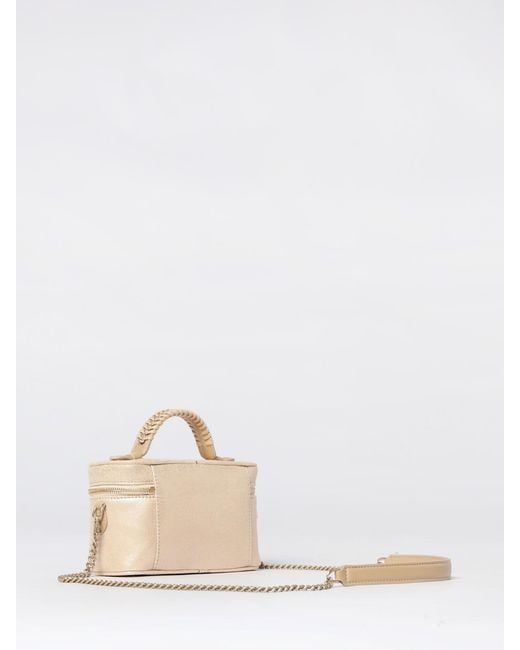 Stella McCartney Natural Falaella Mini Crackled Faux Suede Vanity Bag