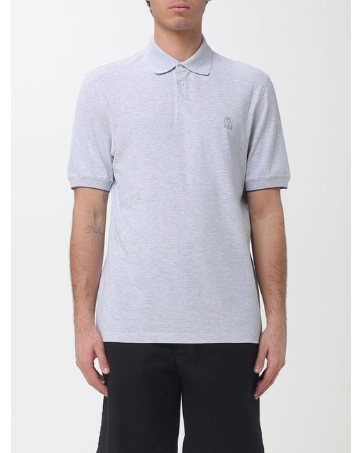 Brunello Cucinelli Multicolor Cotton Polo Shirt With Logo for men