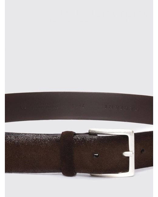 Orciani White Suede Calfskin Belt for men