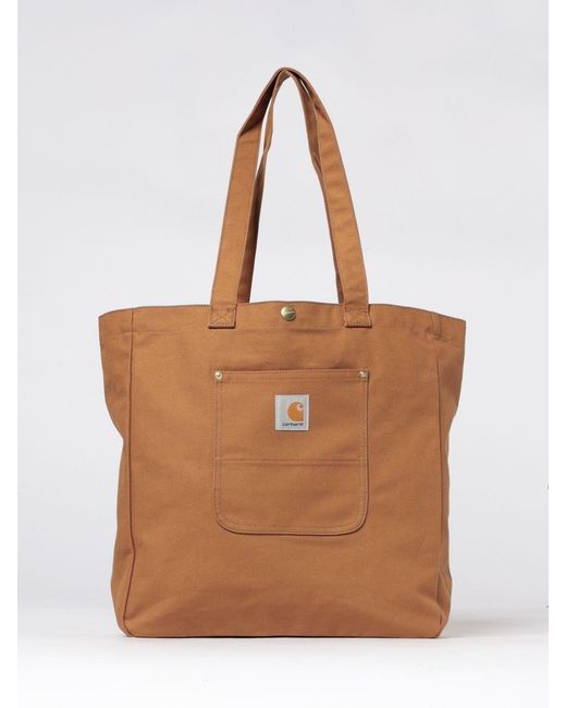 Carhartt Brown Bay Tote Organic Cotton Shoulder Bag for men