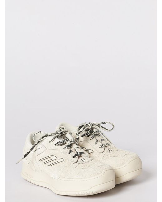 Balenciaga White Hamptons Suede Sneakers