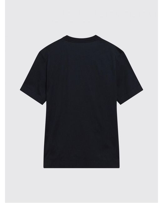 Fendi Black Cotton T-Shirt With Logo for men