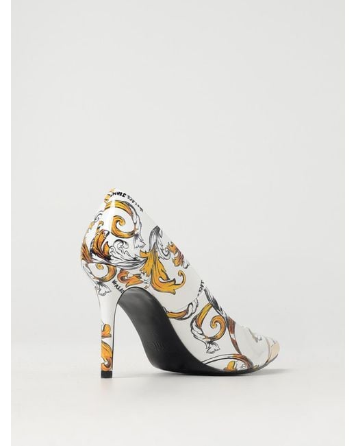 Versace Jeans Couture White High Heel Shoes