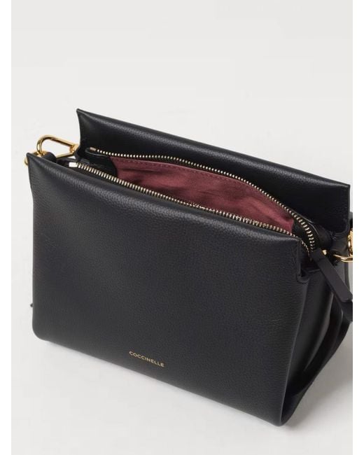 Coccinelle Black Boheme Grained Leather Bag