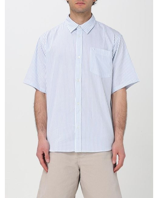 Carhartt White Striped Short Sleeve Shirt for men