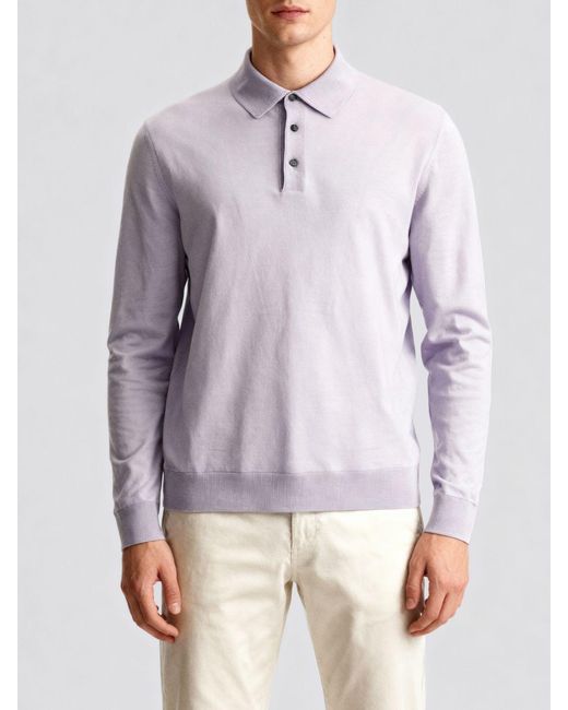 Kiton Purple Polo Shirt for men
