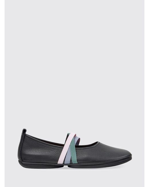 Camper White Twins Leather Ballerinas