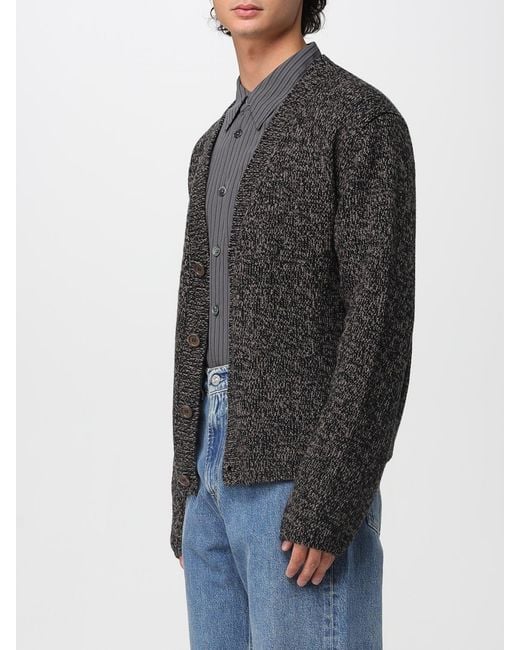 Our Legacy Black Academy V-Neck Button-Up Cardigan for men