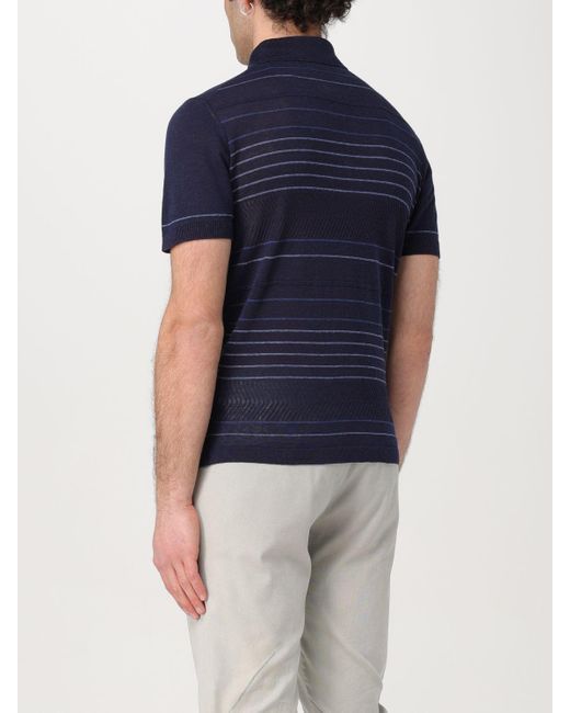 Corneliani Blue Polo Shirt for men