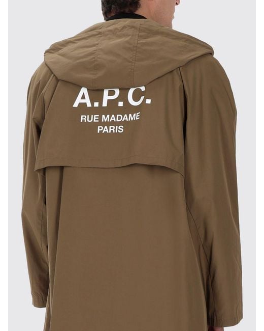 A.P.C. Natural Waterproof Hooded Jacket for men