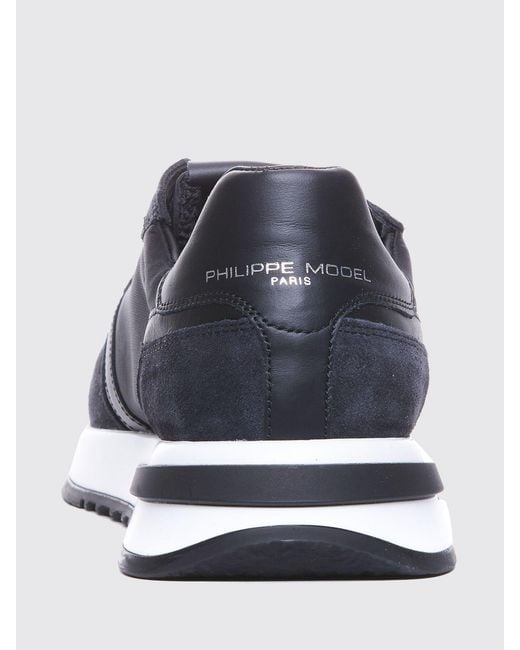 Philippe Model Blue Suede And Mesh Sneakers for men
