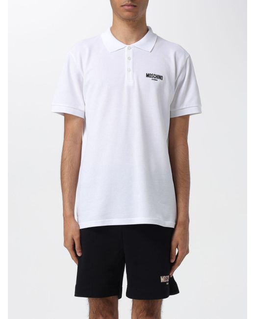 Moschino White Polo Shirt for men