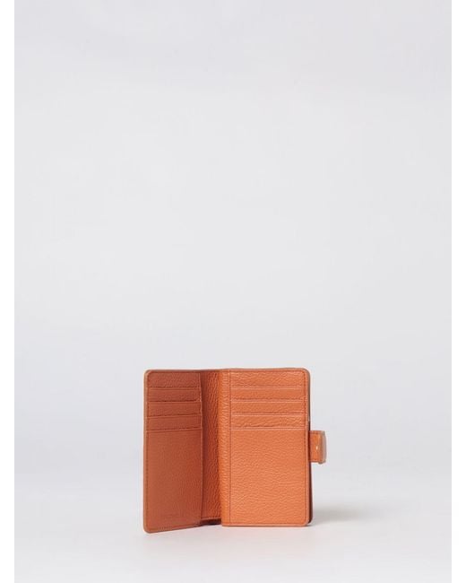 Coccinelle Orange Grained Leather Wallet