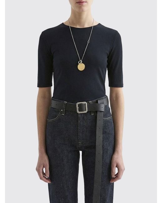 Jil Sander Blue Basic Viscose Top