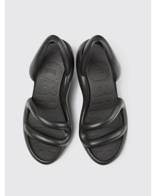 Camper Black Flat Sandals