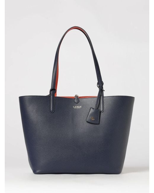 Ralph Lauren Blue Reversible Faux Leather Bag
