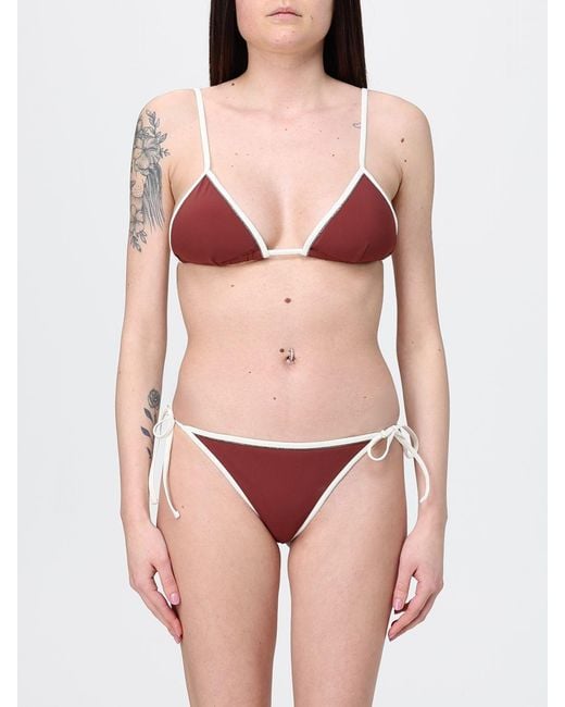 Brunello Cucinelli Red Bikini Swimsuit