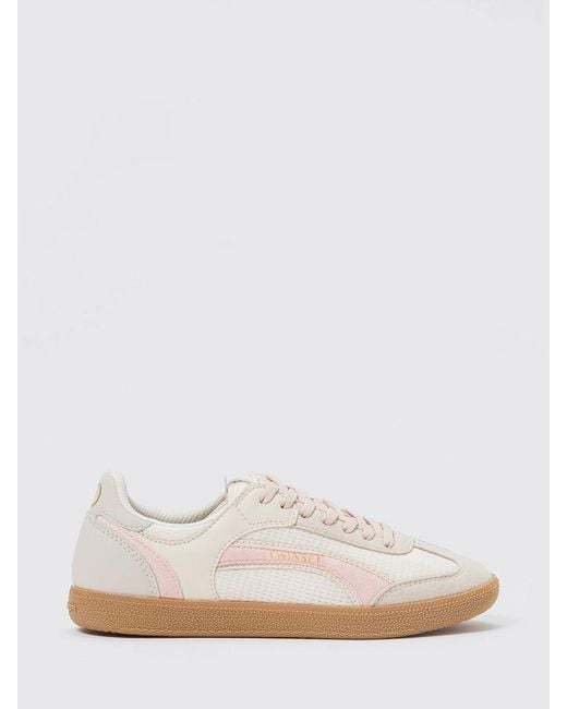 Twinset White Mesh And Faux Leather Sneakers