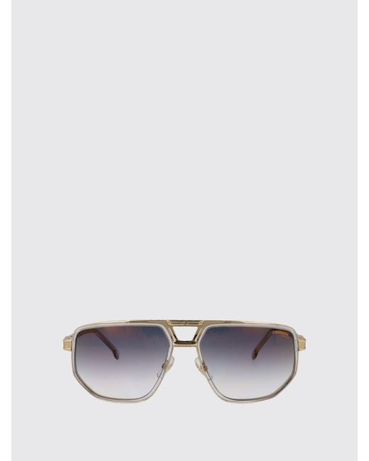 Carrera Gray Rectangular Metal Aviator Sunglasses With Double Bridge for men