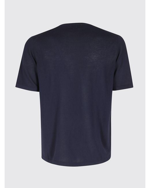 Roberto Collina Blue Basic Cotton T-Shirt for men