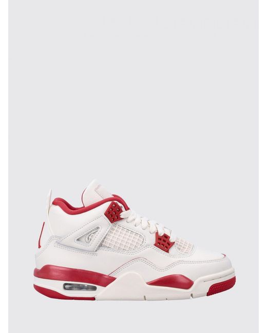 Nike Pink Air Jordan 4 Retro Leather And Rubber Sneakers