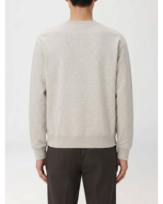KENZO Gray Cotton Crew Neck Sweatshirt With Print for men