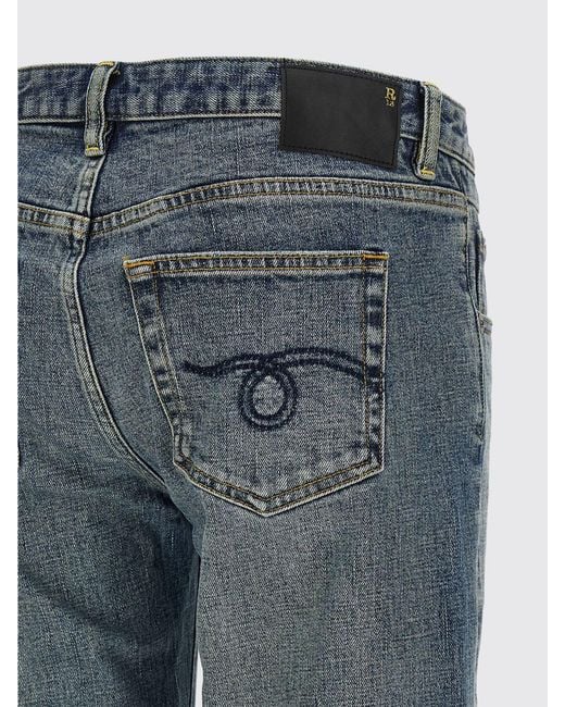 Jeans Recto Boy Fraca De Denim R13 de color Blue